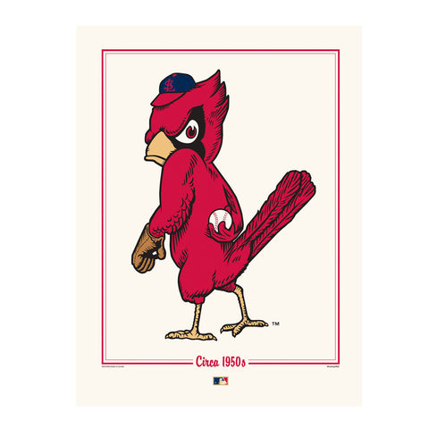 St. Louis Cardinals 12x16 Cooperstown Logo Print- 1950