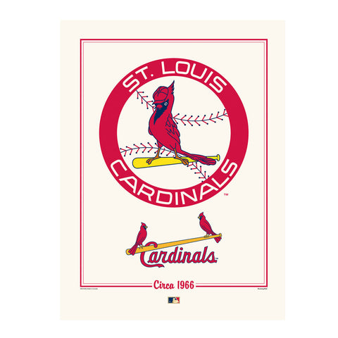 St. Louis Cardinals 12x16 Cooperstown Logo Print- 1966