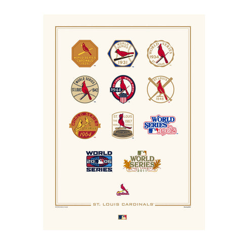 St. Louis Cardinals World Series Collection 12x16 Print