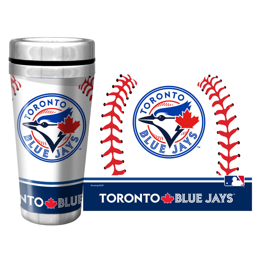 Toronto Blue Jays 16oz Full Wrap Wallpaper Travel Mug