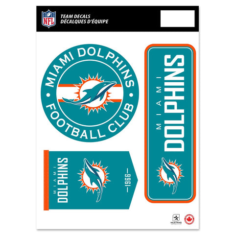Miami Dolphins Fan Decal Set - 8