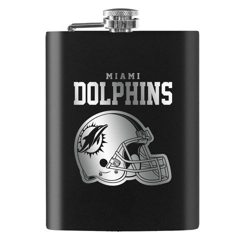 Miami Dolphins Laser Etched 8oz Flask