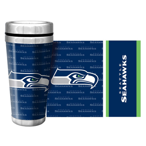 Seattle Seahawks 16oz Full Wrap Wallpaper Travel Mug