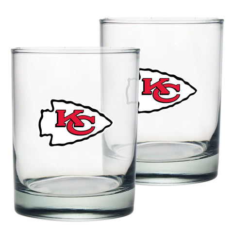 Kansas City Chiefs 2pk Rock Glasses
