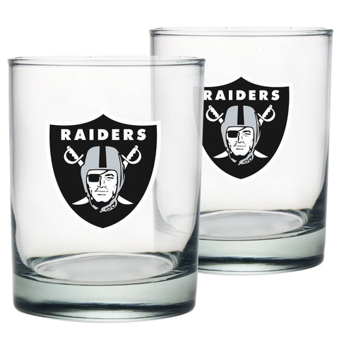 Las Vegas Raiders Rocks Glass Set