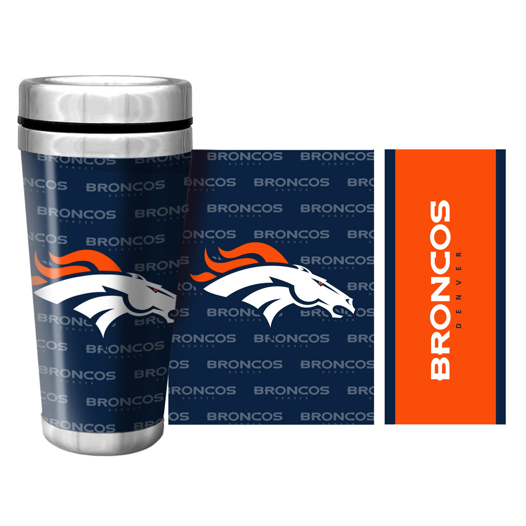 Denver Broncos 16oz. Full Wrap Wallpaper Travel Mug