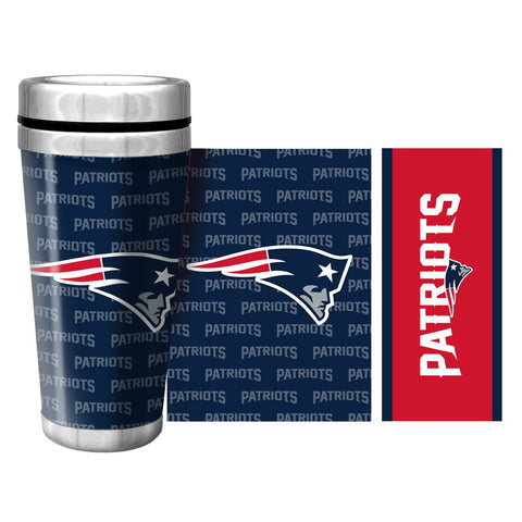 New England Patriots 16oz Full Wrap Wallpaper Travel Mug