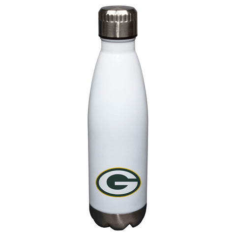 17oz White Green Bay Packers Glacier Water Bottle