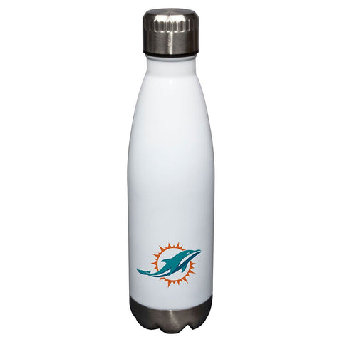 17oz White Miami Dolphins Glacier Water Bottle
