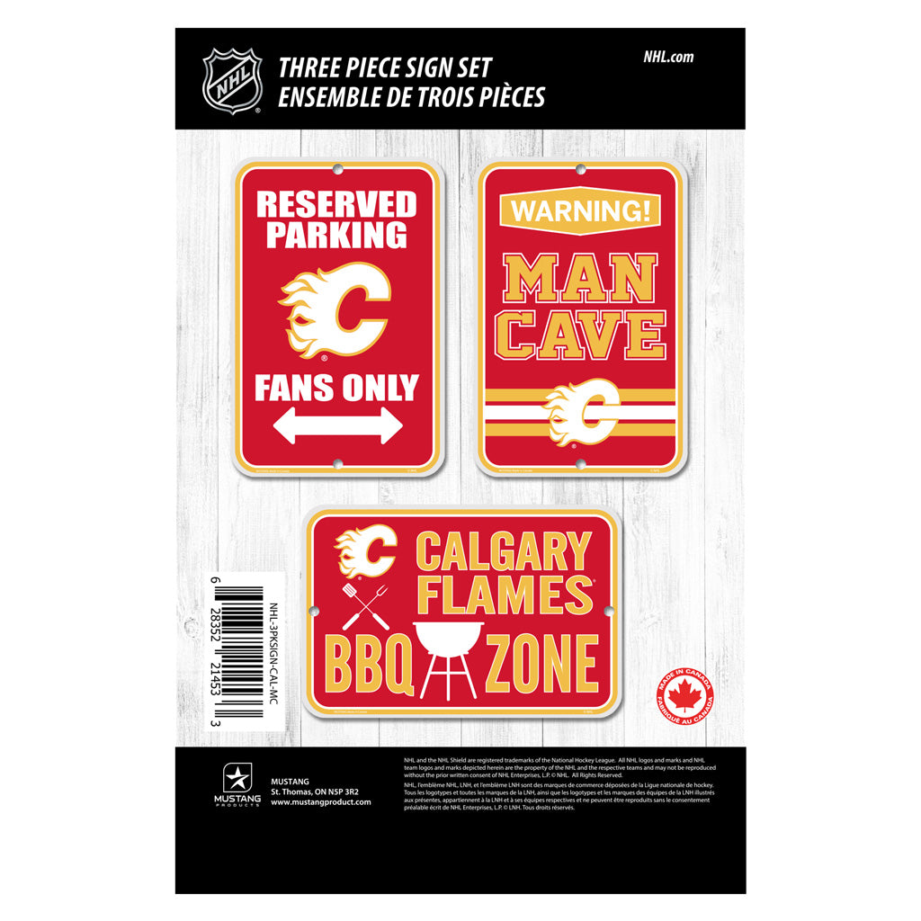 Calgary Flames 3 Pack Mini Sign Set