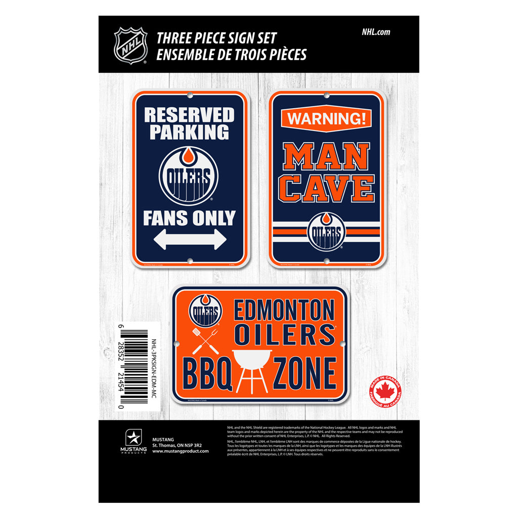 Edmonton Oilers 3 Pack Mini Sign Set