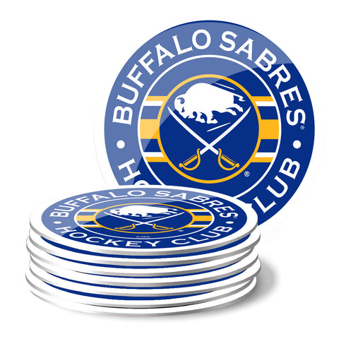 Buffalo Sabres 8pk Coaster Stripe Design Set
