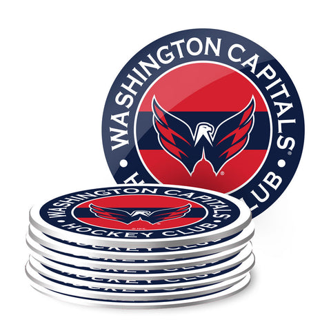 Washington Capitals  8pk Coaster Stripe Design Set