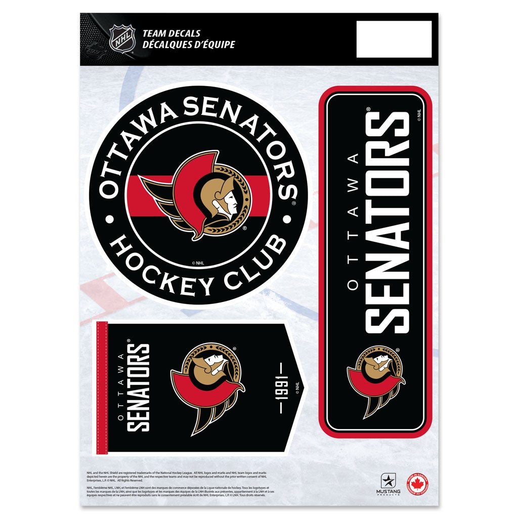 Ottawa Senators Fan Decal Set - 8