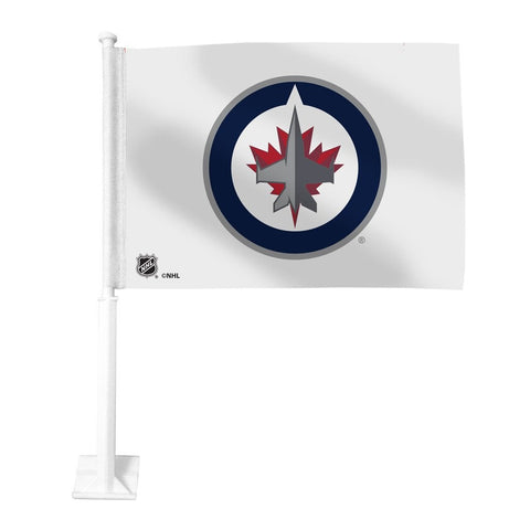 White Winnipeg Jets Car Flag
