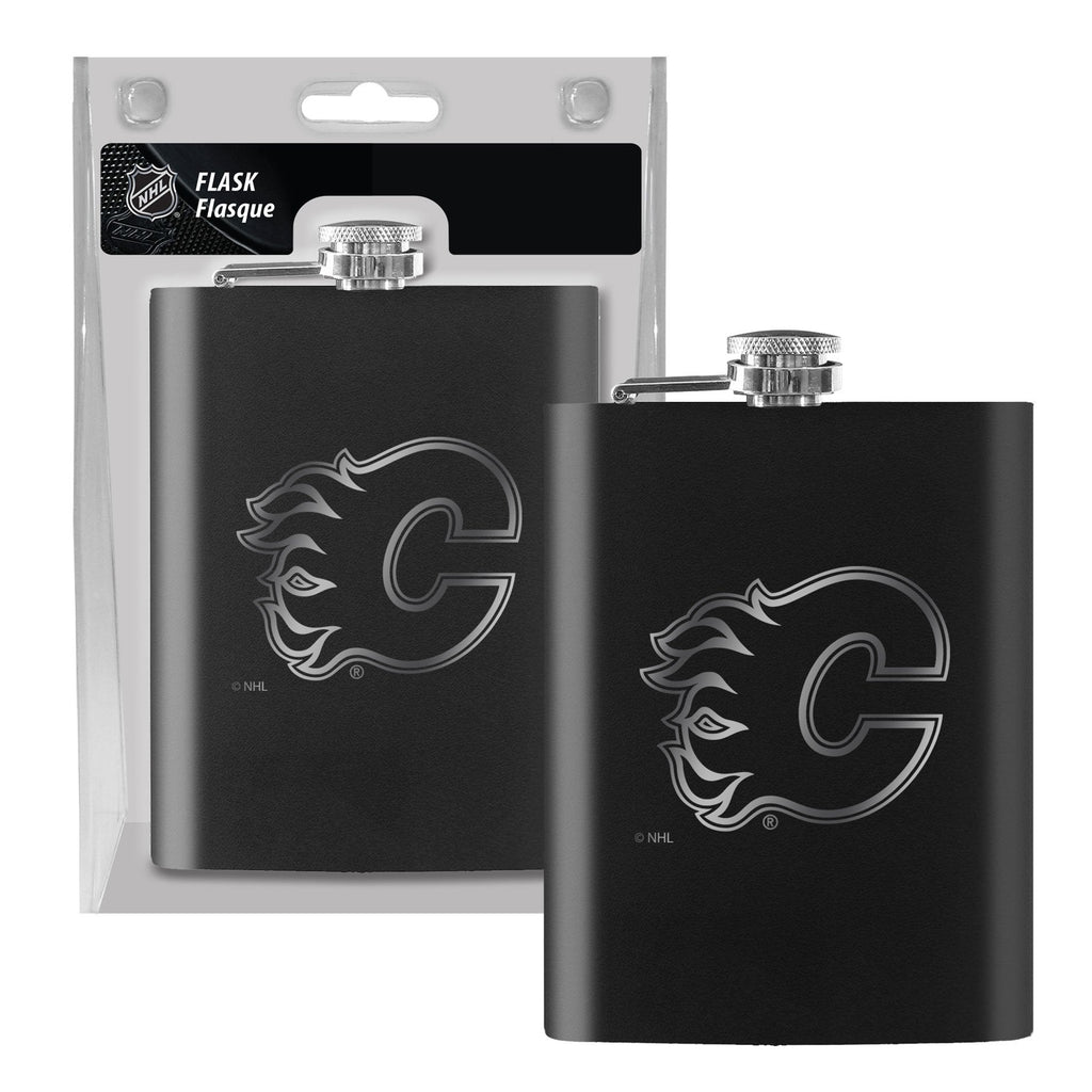 Calgary Flames Laser Etched 8oz Flask