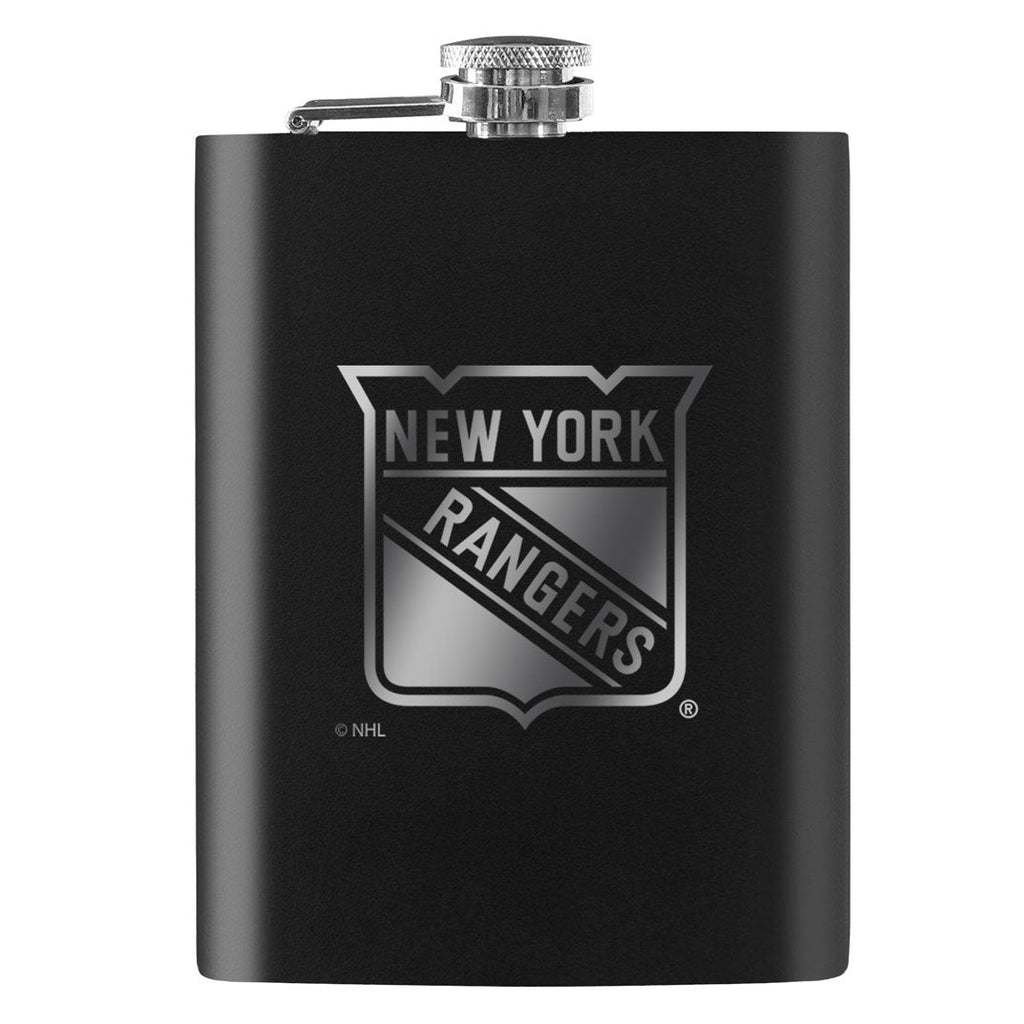 New York Rangers 8oz Laser Etched Flask