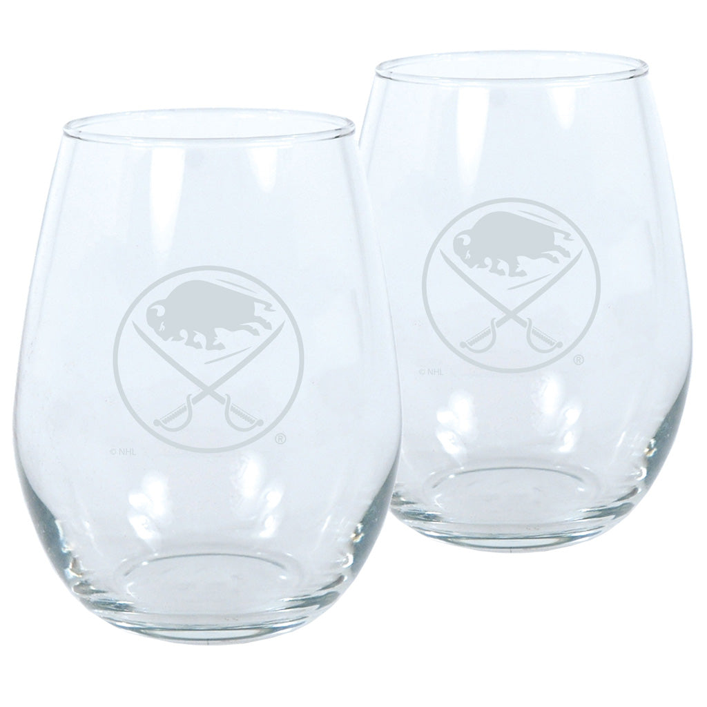 Buffalo Sabres 2pk Wine Glass Set