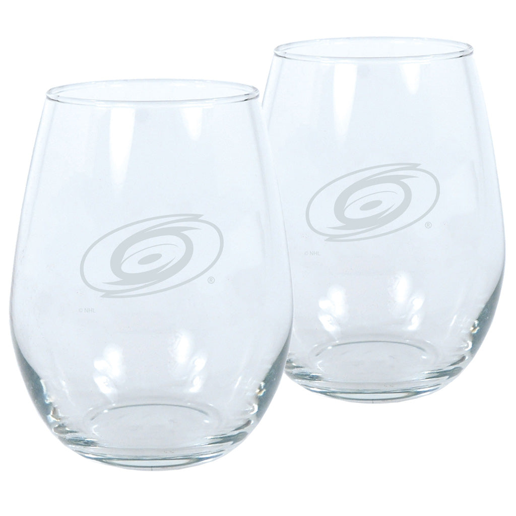 Carolina Hurricanes 2pk Wine Glass Set