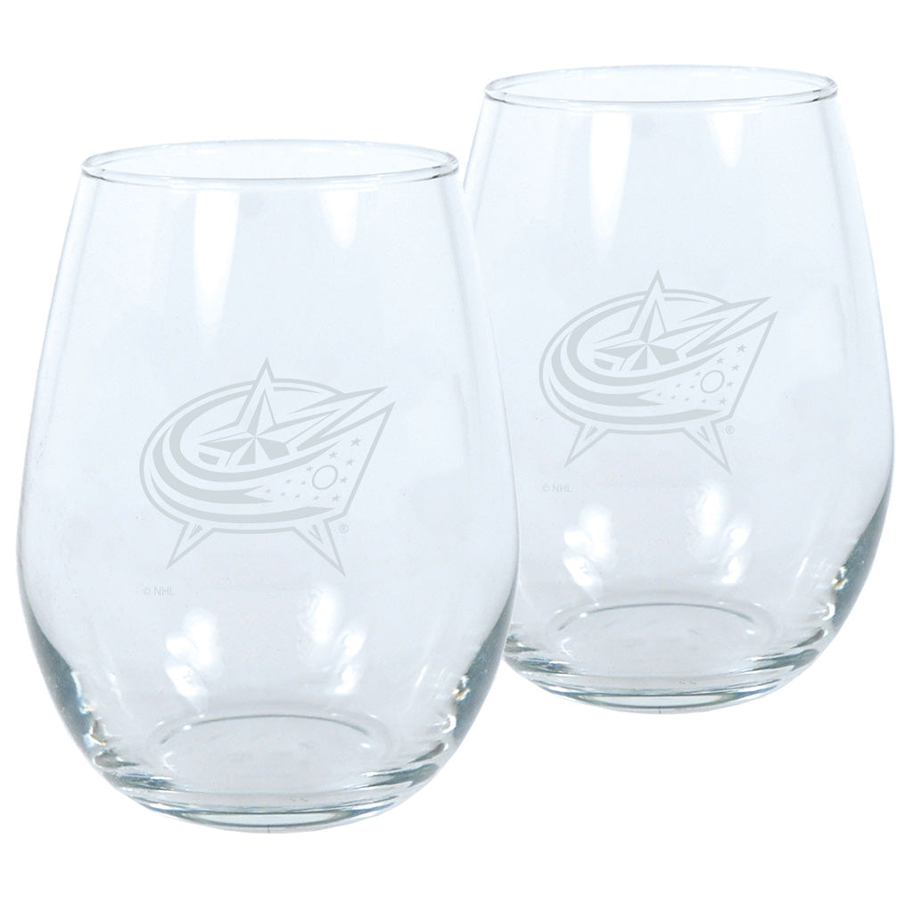 Columbus Blue Jackets 2pk Wine Glass Set