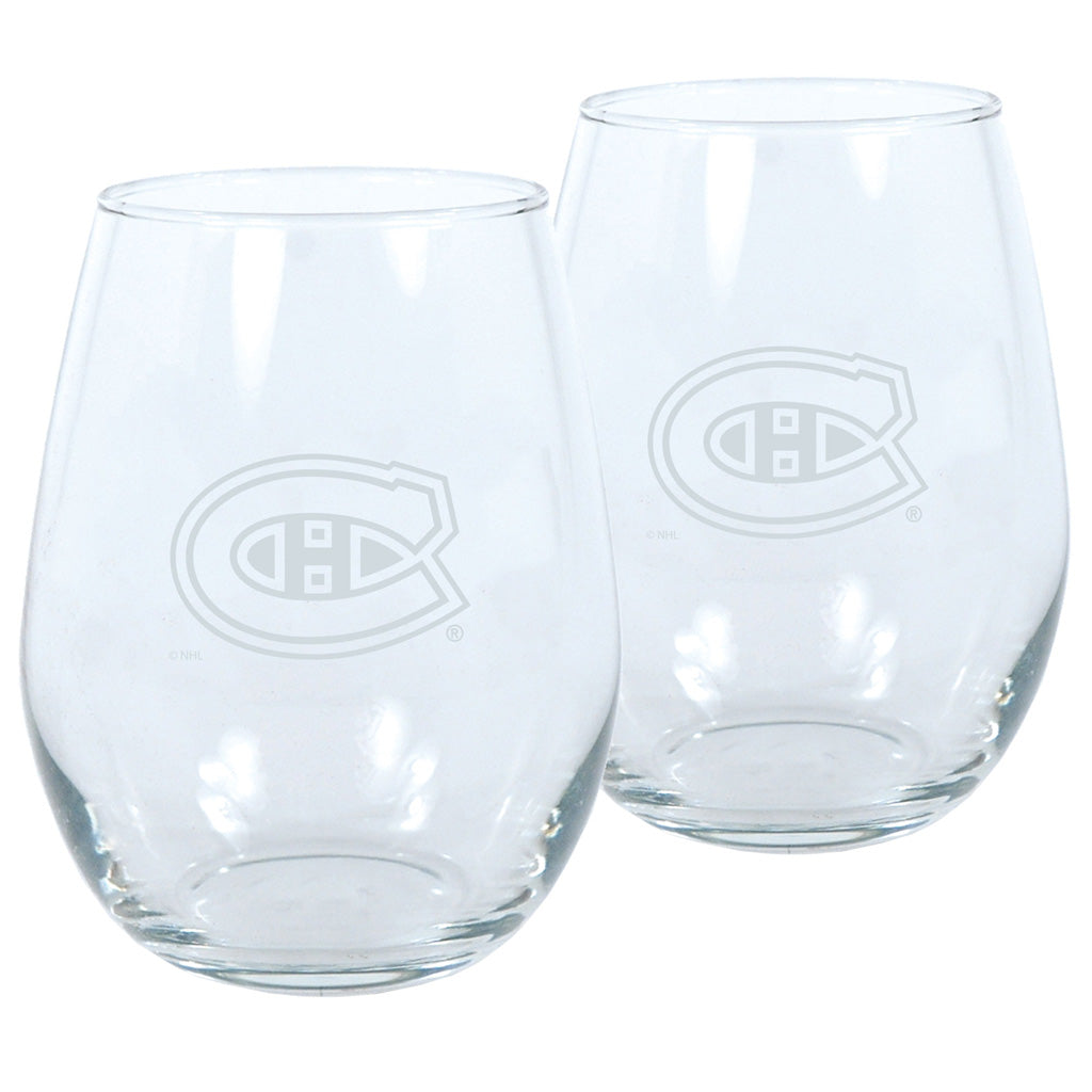 Montreal Canadiens Stemless Wine Glass Set