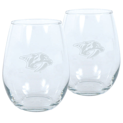 Nashville Predators 2pk Wine Glass Set