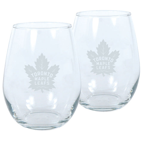 Toronto Maple Leafs Stemless Wine Glass Set