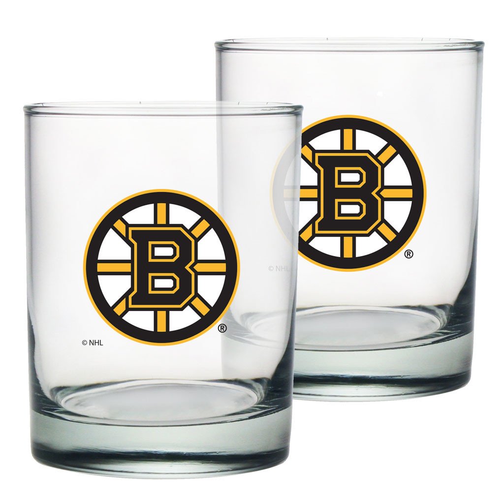 Boston Bruins Rocks Glass Set