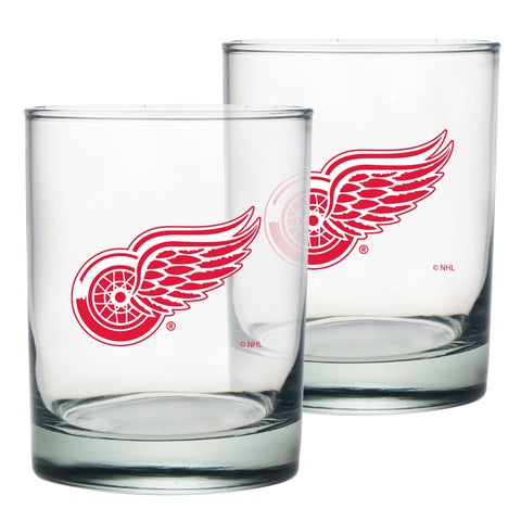 Detroit Red Wings 2pk Rocks Glass Set