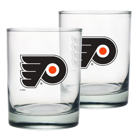 Philadelphia Flyers 2pk Rocks Glass Set