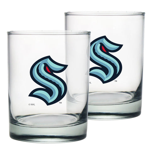 Seattle Kraken Rocks Glass Set