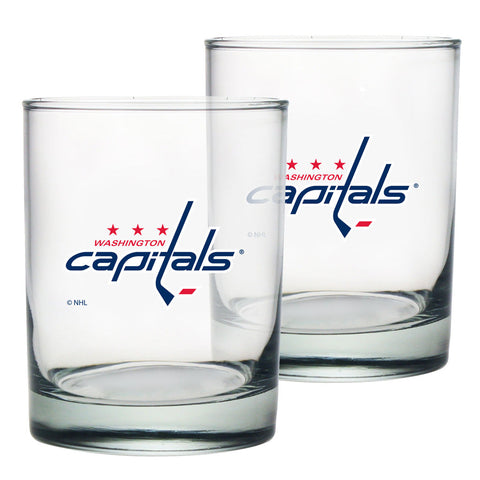 Washington Capitals  2pk Rocks Glass Set