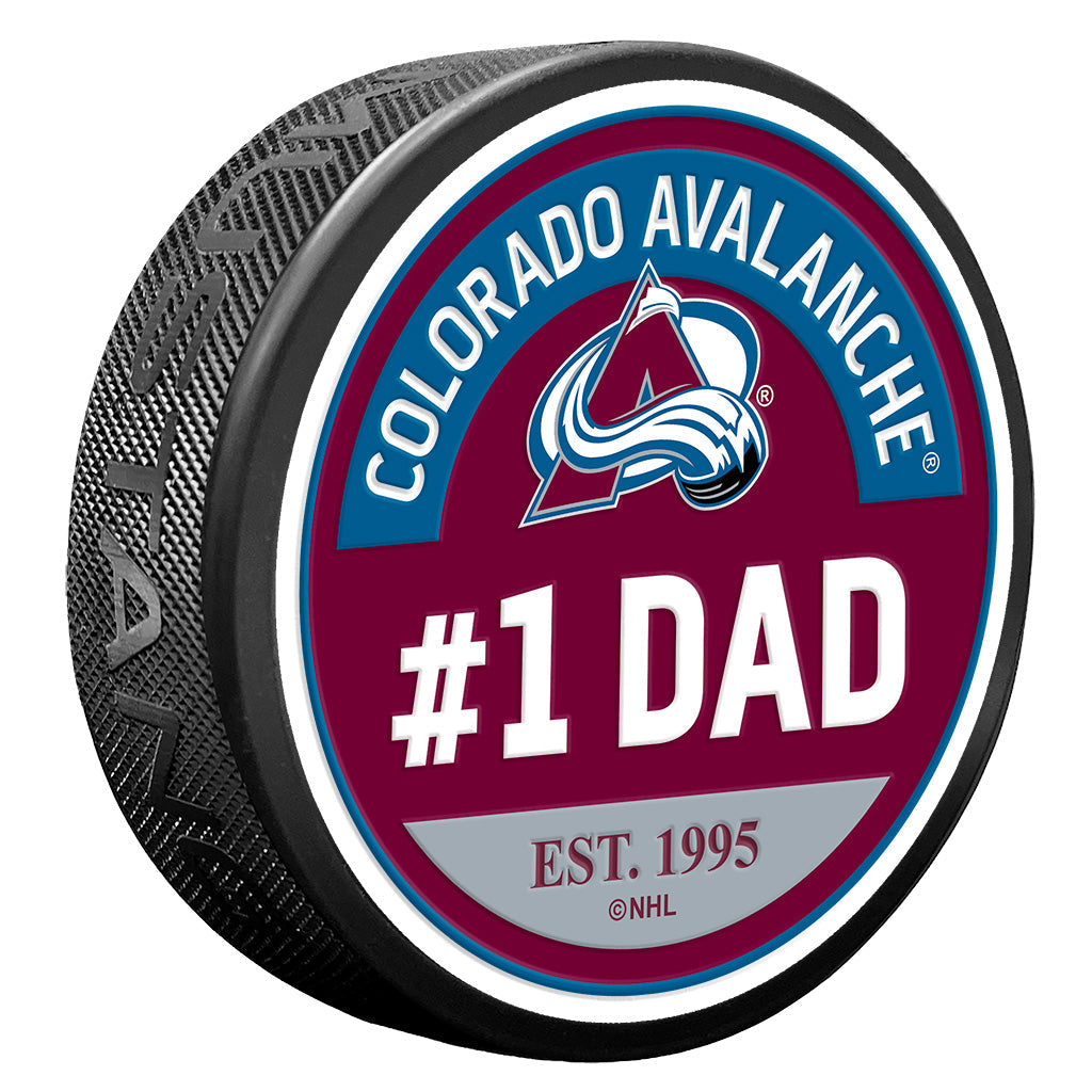 Colorado Avalanche #1 Dad Textured Puck