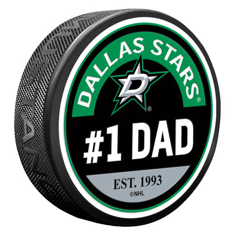 Dallas Stars #1 Dad Textured Puck