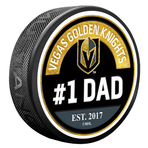 Vegas Golden Knights #1 Dad Textured Puck