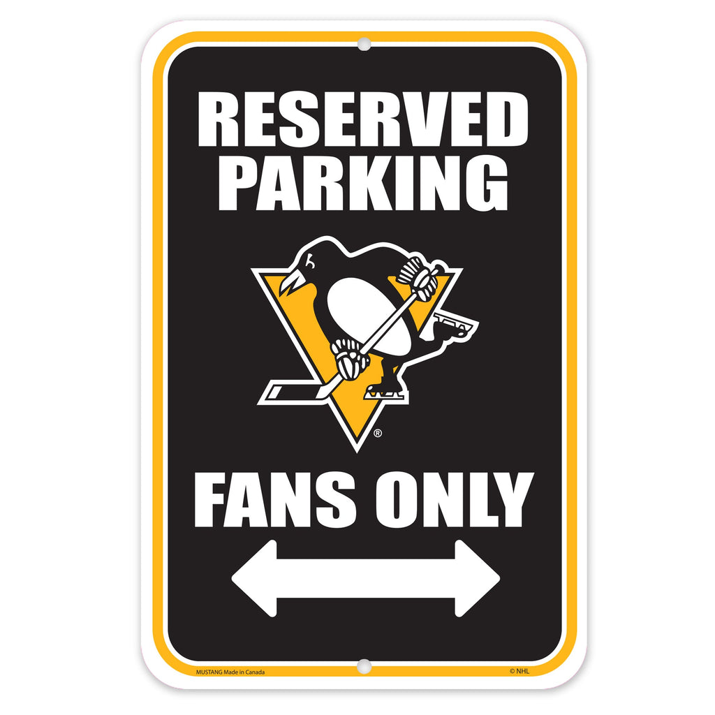 Pittsburgh Penguins 10x15 Parking Sign