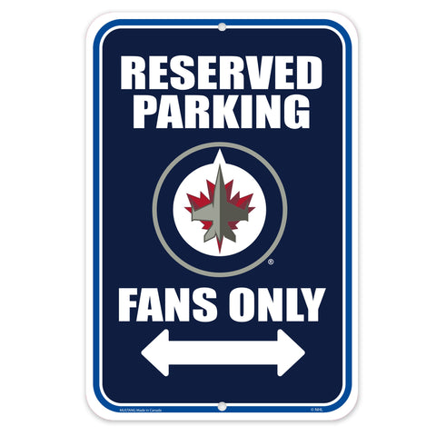 Winnipeg Jets 10x15 Parking Sign