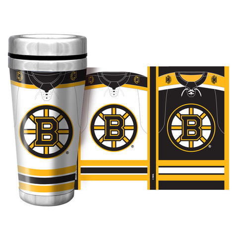 16oz. Full Wrap Jersey Travel Mug - Boston Bruins