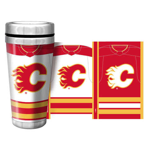 16oz. Full Wrap Jersey Travel Mug - Calgary Flames