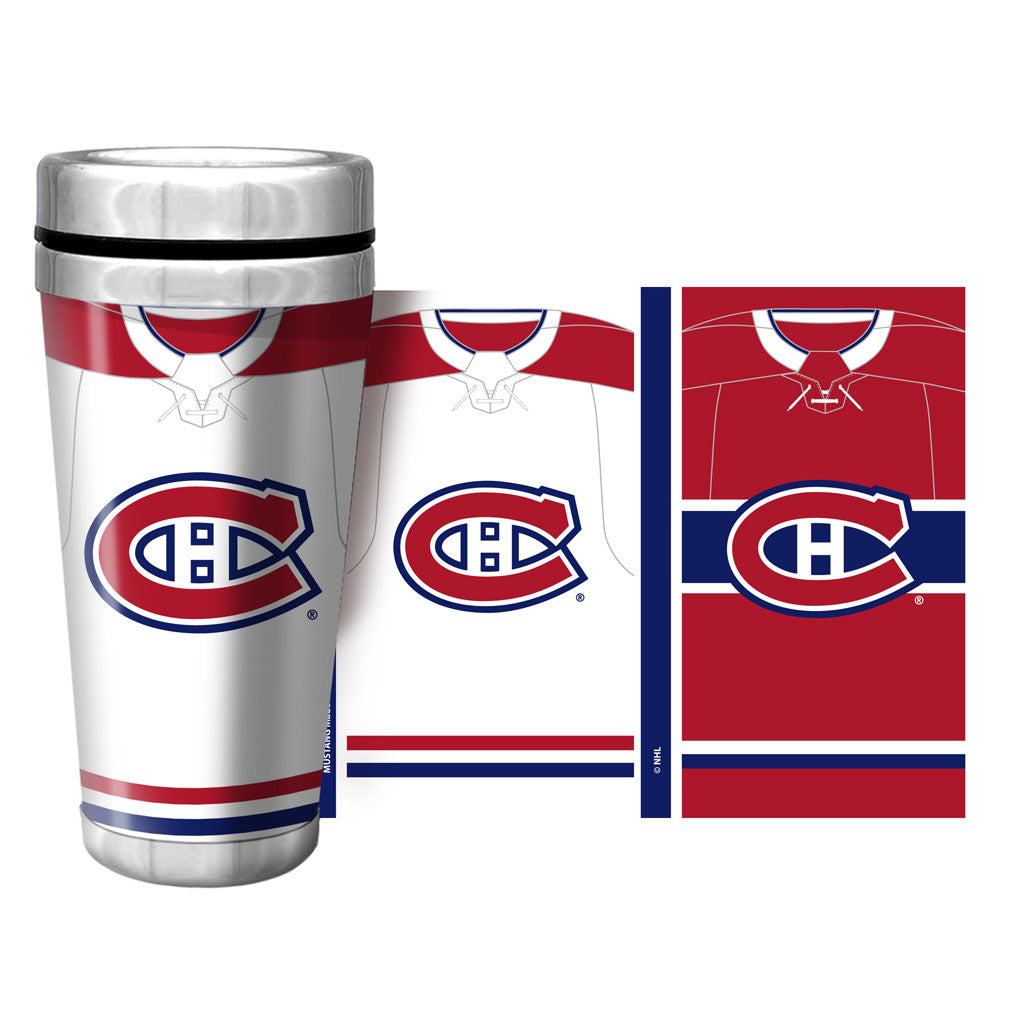 16oz. Full Wrap Jersey Travel Mug - Montreal Canadiens