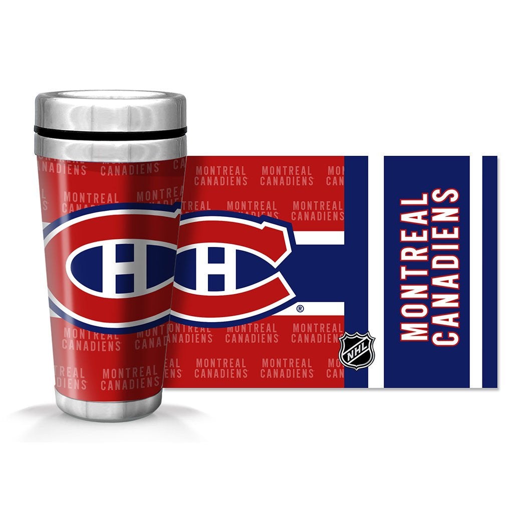 Montreal Canadiens 16oz Full Wrap Wallpaper Travel Mug