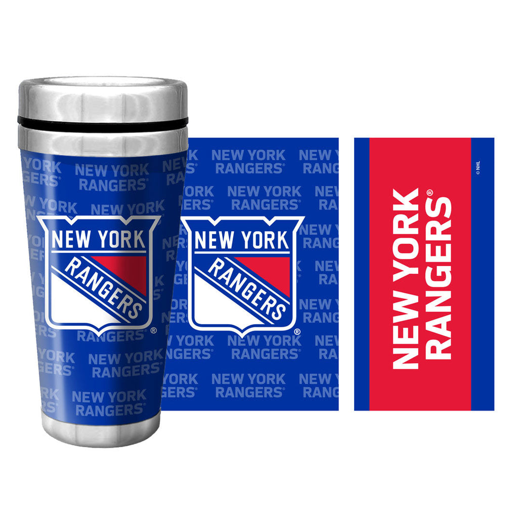 New York Rangers 16oz. Full Wrap Wallpaper Travel Mug