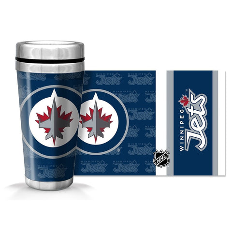 Winnipeg Jets 16oz Full Wrap Wallpaper Travel Mug
