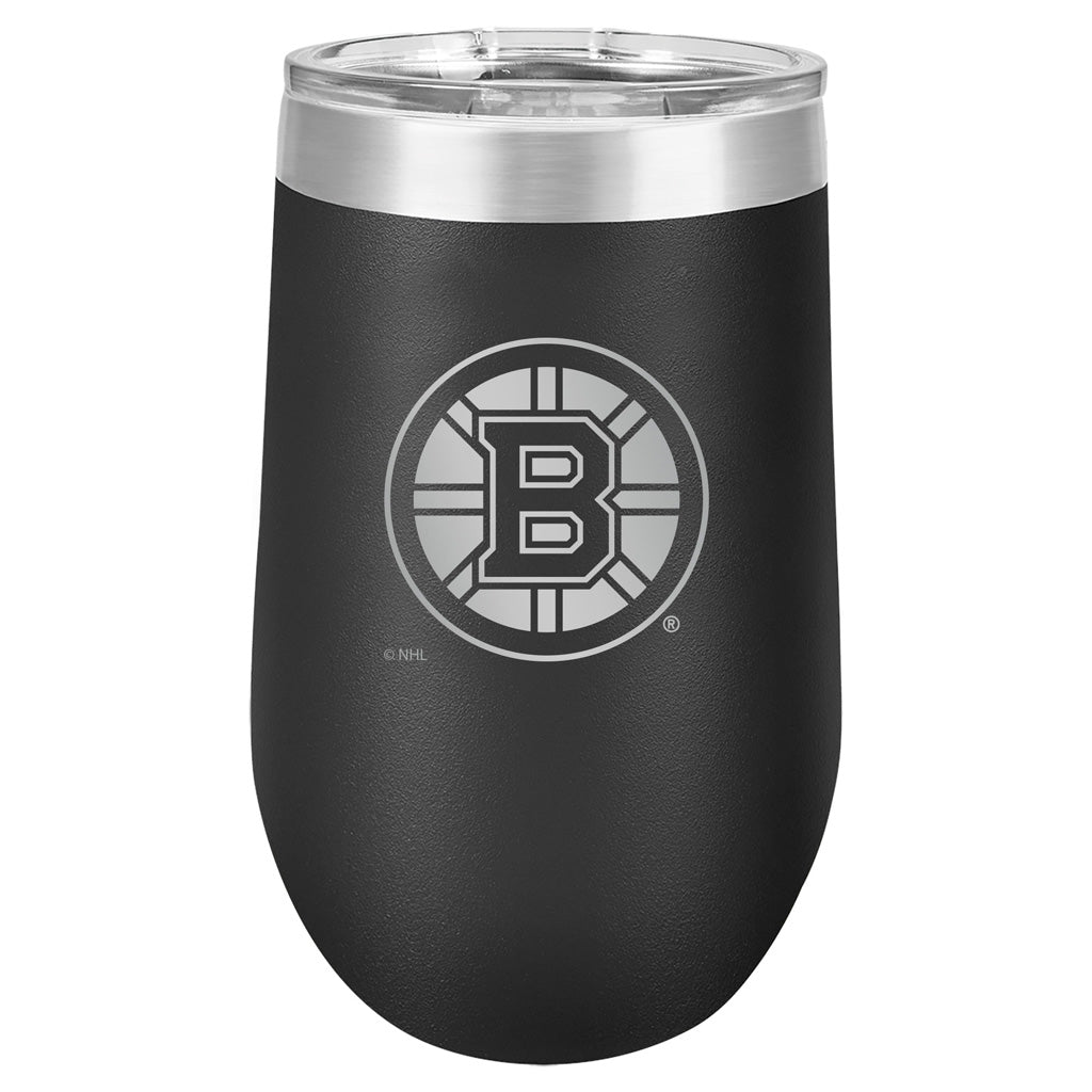 Boston Bruins 16oz Polar Stemless Wine- Black