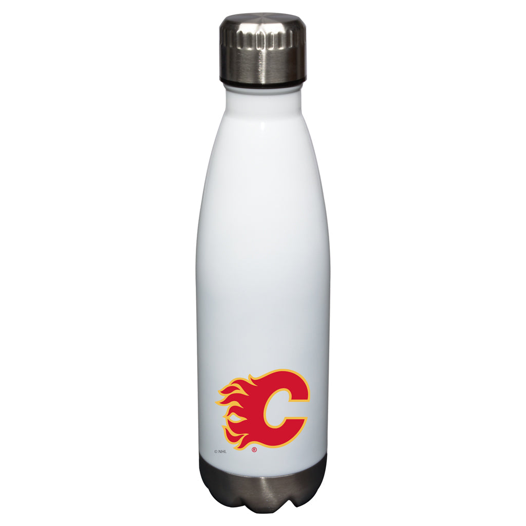 17oz White Calgary Flames Glacier Water Bottle