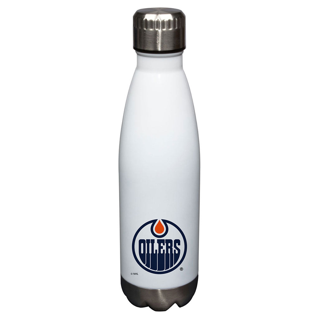 17oz White Edmonton Oilers Glacier Water Bottle