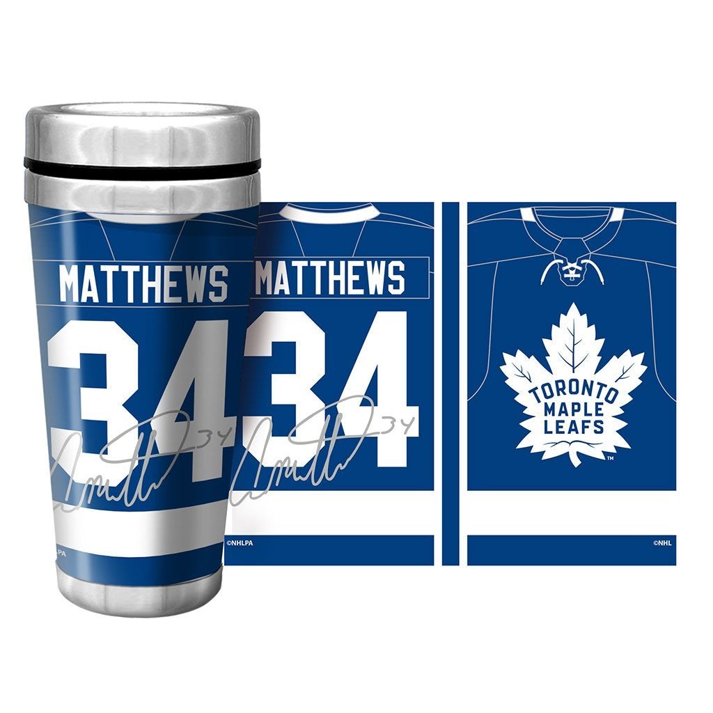 NHLPA Toronto Maple Leafs 16oz. Travel Mug Full Wrap - Matthews